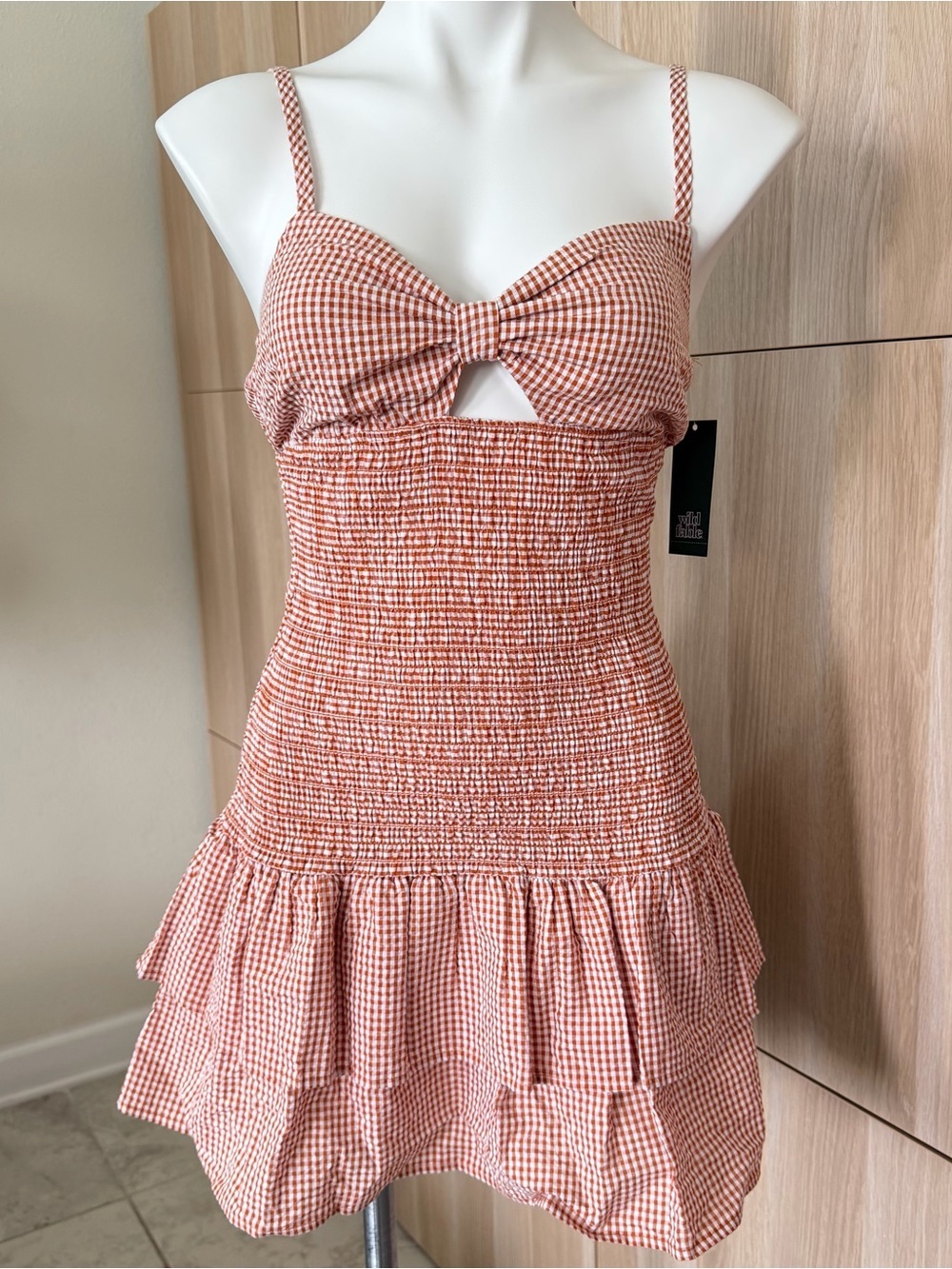 Wild Fable Women's Game Day Smocked Mini Skater Dress Size S